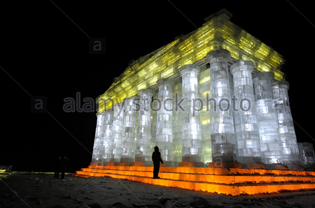 ice-sculpture-replica-of-the-parthenon-at-the-annual-ice-festival-B2FHEP