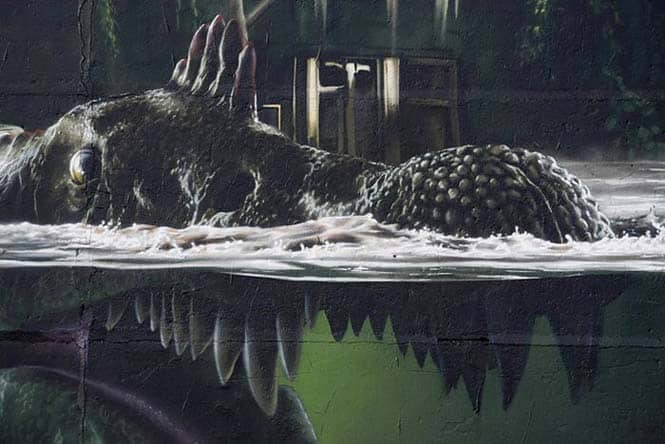 Εντυπωσιακό graffiti Jurassic Park (2)