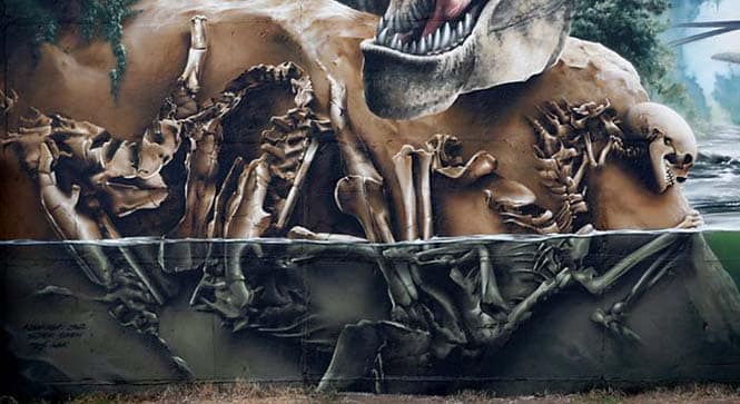 Εντυπωσιακό graffiti Jurassic Park (22)