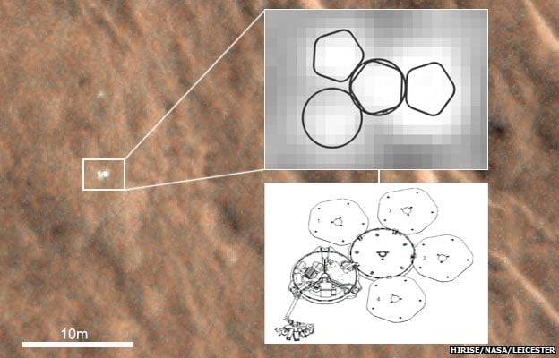 Beagle pictured on the surface of Mars