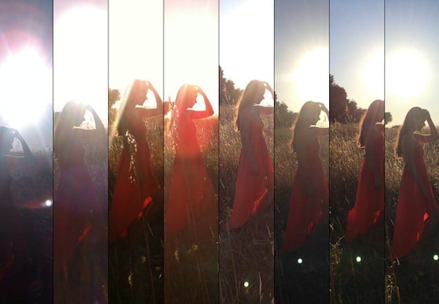 Με φόντο τον ήλιο (από αριστερά: iPhone, iPhone 3G, iPhone 3GS, iPhone 4, iPhone 4s, iPhone 5, iPhone 5S, iPhone 6)