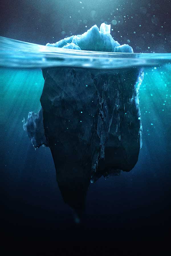 tilestwra.gr - Πώς είναι τα παγόβουνα κάτω από το νερό!