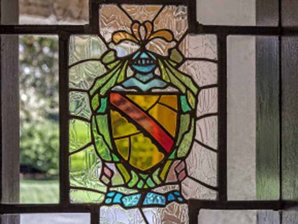 Stained-glass windows are another Old World feature.