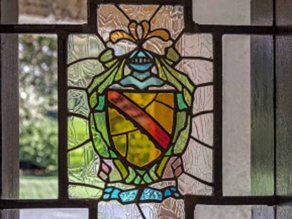 Stained-glass windows are another Old World feature.