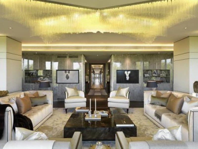 UNITED KINGDOM: This 9,000 square-foot modern apartment looks over London’s famous Hyde Park and has silk carpets and jewel encrusted curtains. The apartment costs $102 million. 