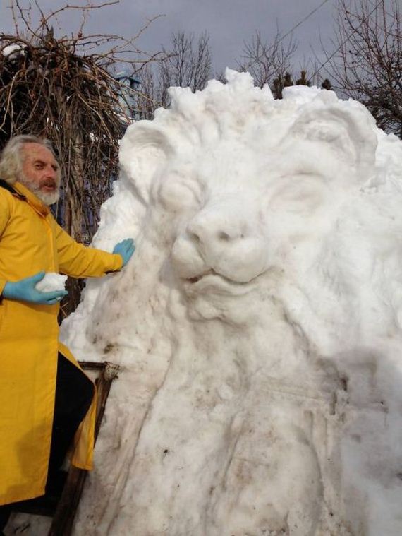 16 creative snow sculptures