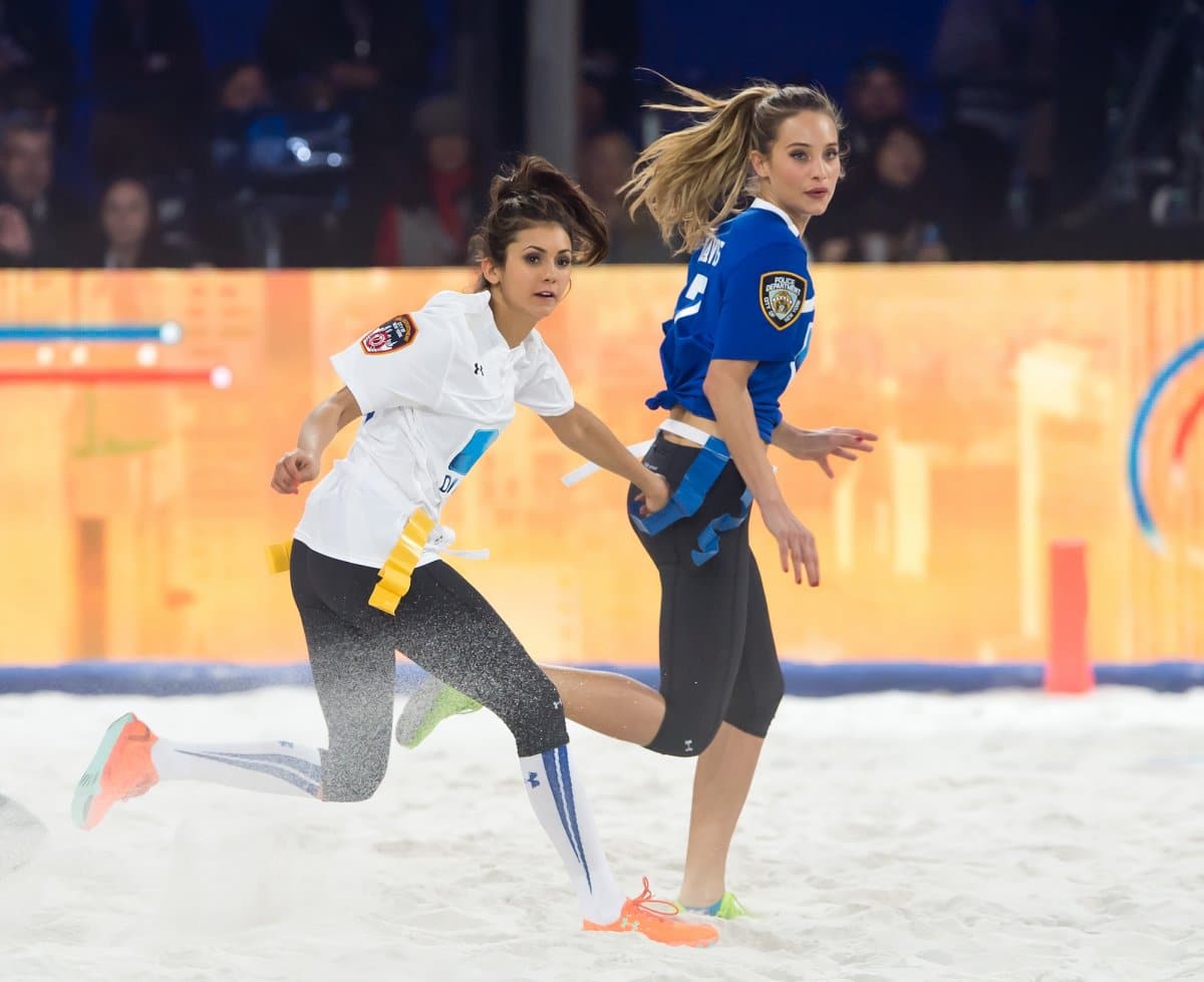 Hannah Davis nina dobrev flag football