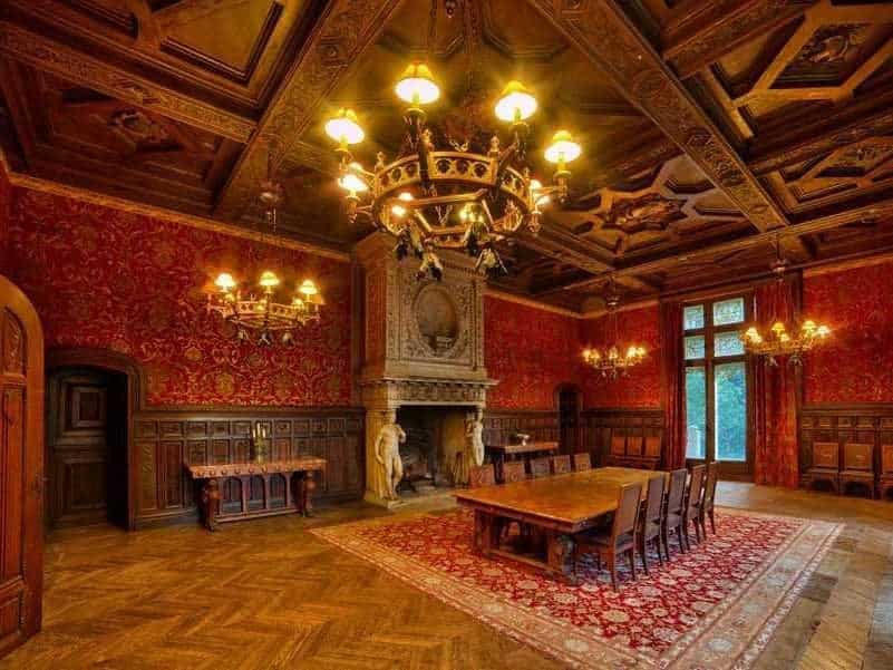 Nothing added to the home over the centuries looks out of place or anachronistic. At the same time, the home is appropriately luxurious with beautiful chandeliers and exquisite wooden detailing.