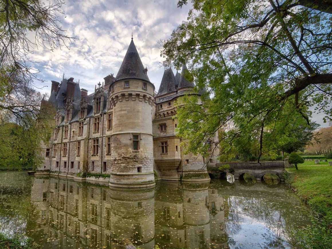 Six turrets surround the home's 37,000 square feet.