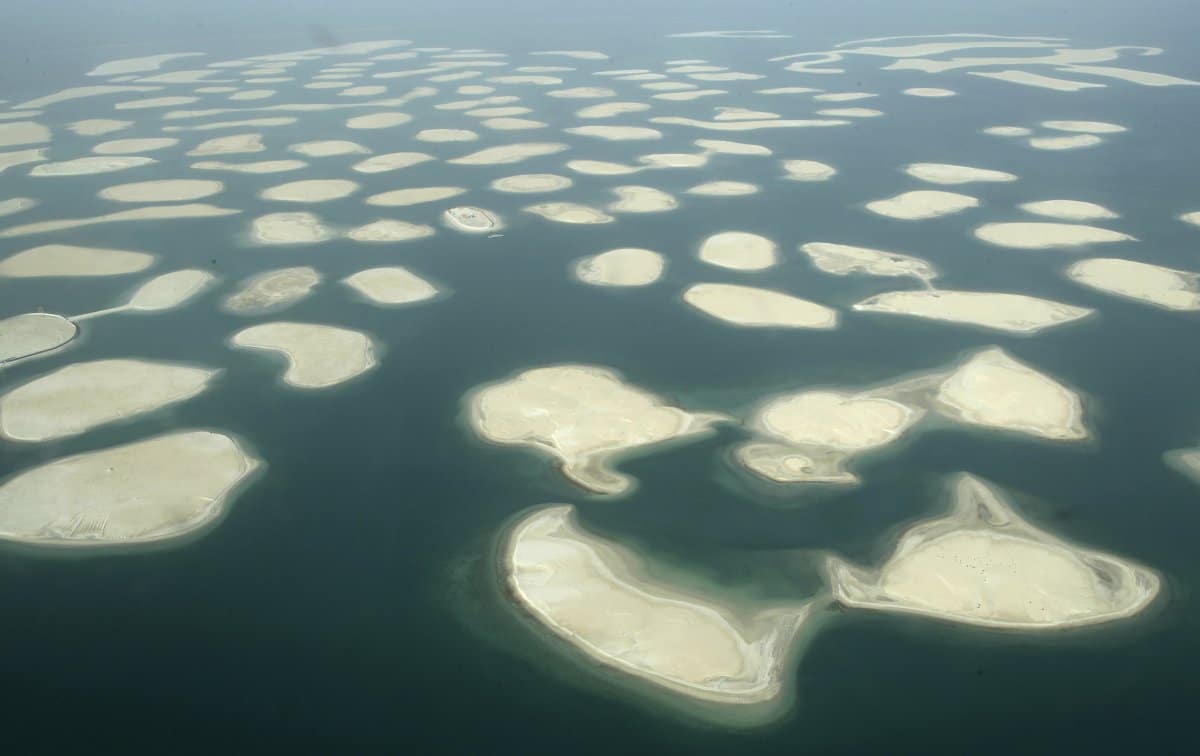 This nearby man-made archipelago, aptly named The World, was designed to look like a map of the world from above.