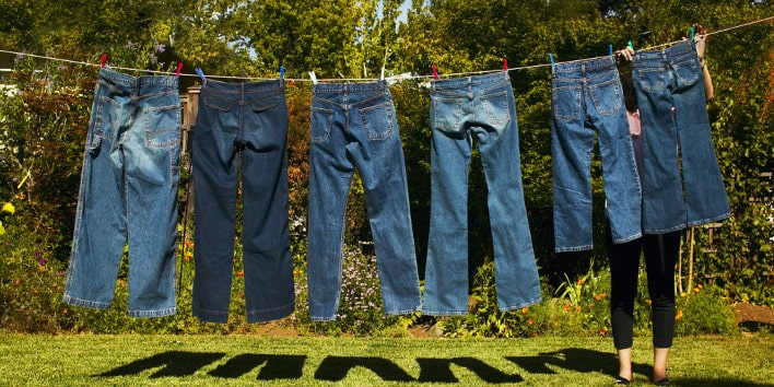 washing jeans