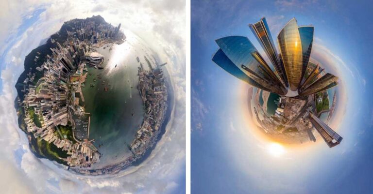 Φωτογραφίες  μετατρέπουν τις πόλεις με μαγικό τρόπο σε σφαίρες!