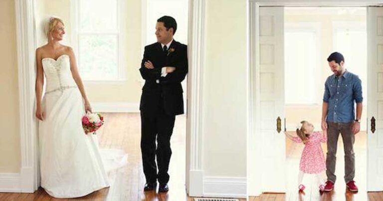 Πατέρας μαζί με την κόρη του φωτογραφίζονται για την μνήμη της συζύγου και μαμάς που δεν ζει πια.