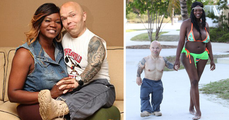 Ο νάνος με ύψος 1.34 που παντρεύτηκε μια πανύψηλη τρανσέξουαλ ύψους 1.92!