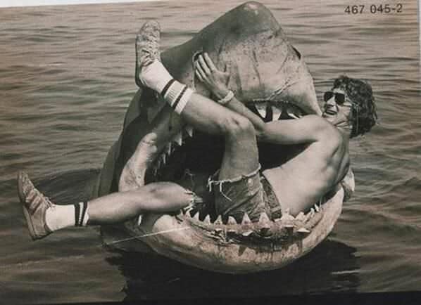 Steven%20Spielberg%20sits%20in%20the%20mechanical%20shark%20used%20in%20JAWS