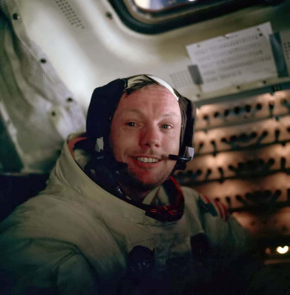 neil armstrong after his moonwalk