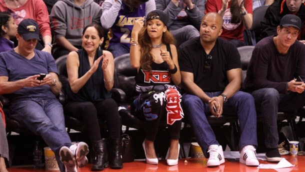 rihanna lakers clippers basketball game 2013 wenn pf