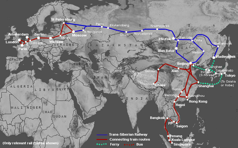 trans siberian map