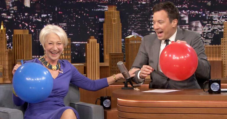 Η  Ελεν Μίρεν εισπνέει ήλιο και αποδείκνυε ότι είναι η πιο ακομπλεξάριστη σταρ!