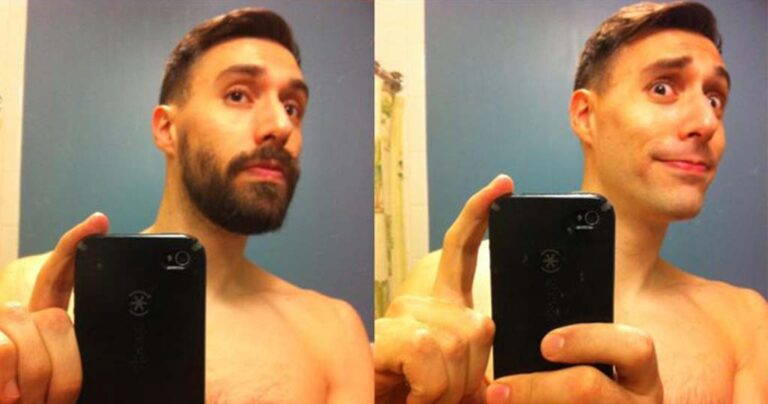 Φωτογραφίες αντρών πριν και μετά το ξύρισμα