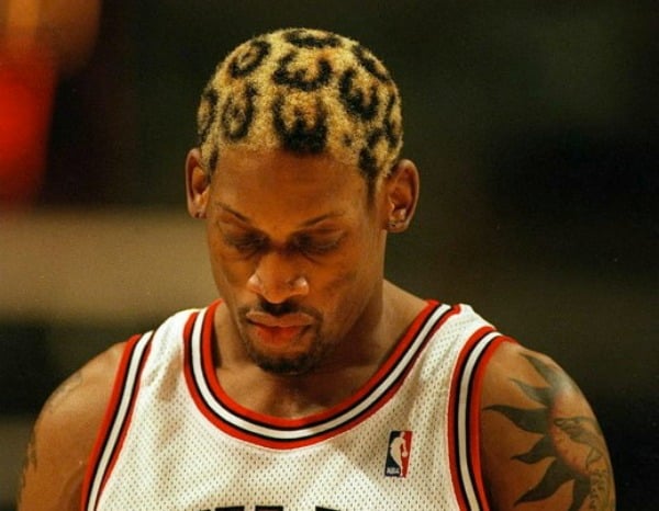 4 dennis rodman crazy hair great ridiculous nba haircuts