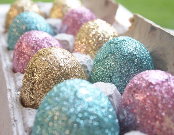 glitter n glue diy glitter easter egg glitz