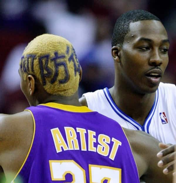 ron artest haircut