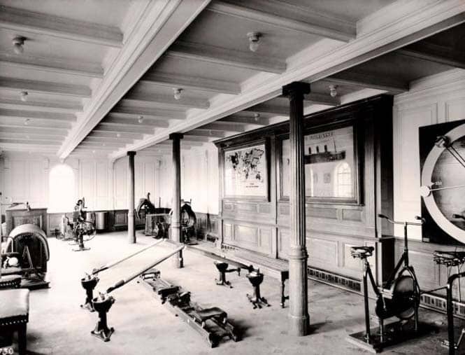 The First Class gymnasium on board the Titanic, photographed in March 1912. On the fateful night of 14th April 1912 when the ship struck an iceberg, the physical instructor Mr TW McCauley remained at his post and went down with the ship.  (Photo by Popperfoto/Getty Images)