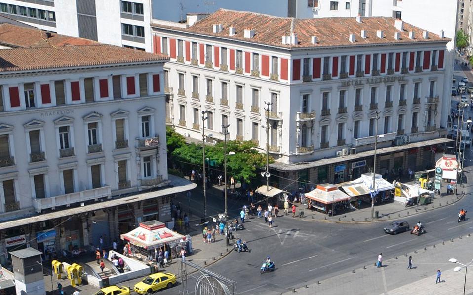 two of the most recognizable buildings in omonoia square the bagkeion mansion mpagkeion building on the left and the megas alexandros megas ale3andros building on the right thumb large