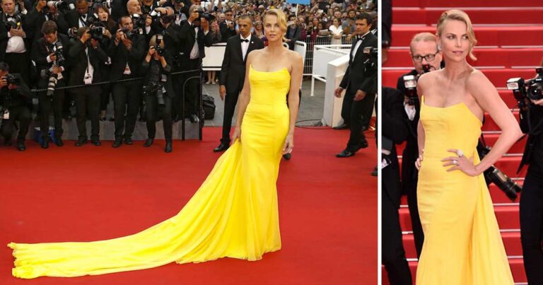 H εντυπωσιακή εμφάνιση της Σαρλίζ Θερόν στις Κάννες