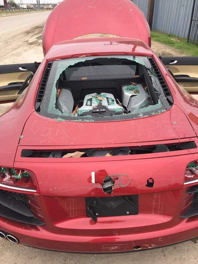 WOMAN DESTROYS HER CHEATING HUSBAND'S BRAND NEW AUDI R8