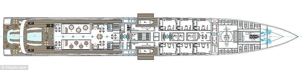 This blueprint shows how one of Double Century's nine decks will be laid out
