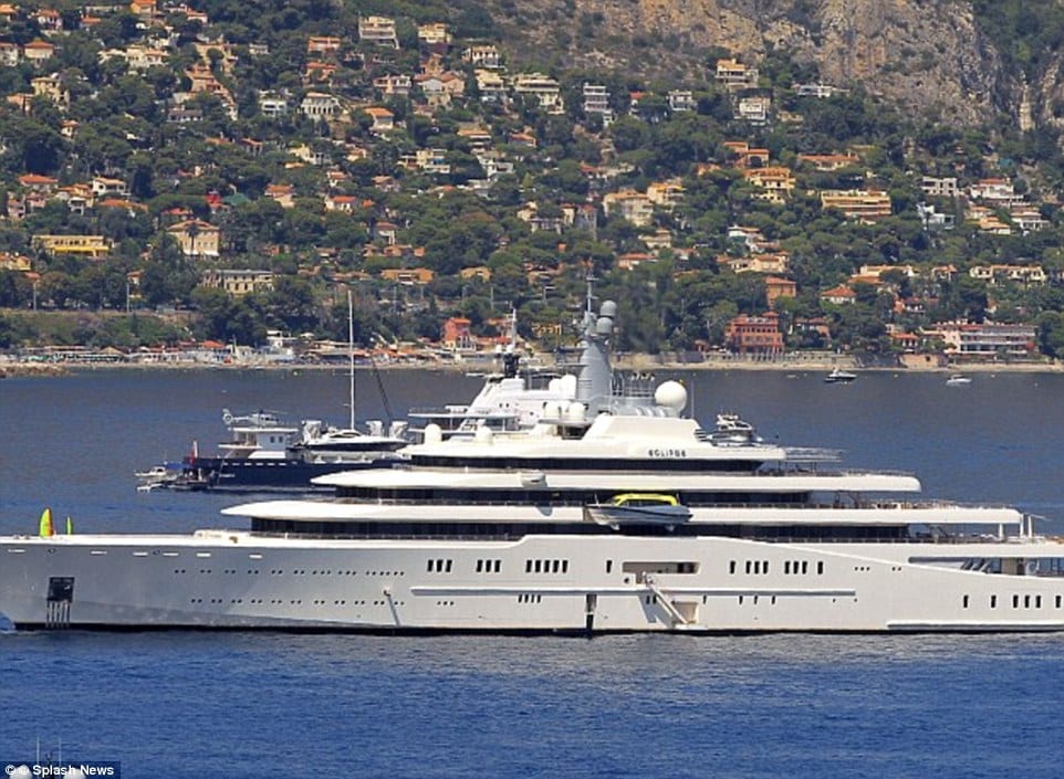 Chelsea FC owner Roman Abramovich's yacht Eclipse (pictured) will be dwarfed by Double Century