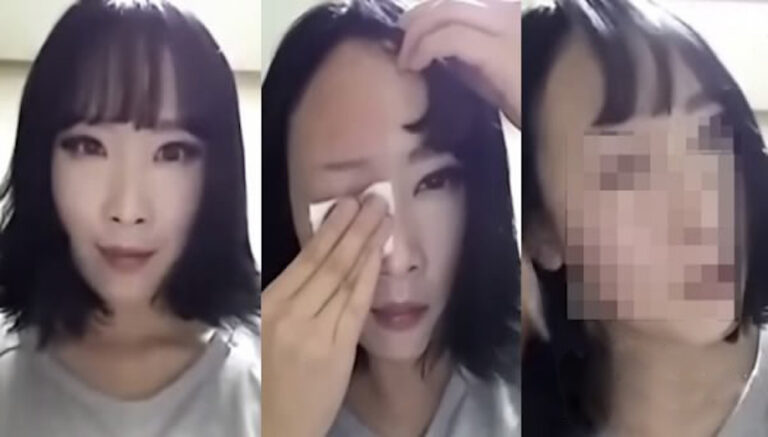 Η κοπέλα αυτή αρχίζει να ξεβάφεται. Δείτε πώς γίνεται μετά!