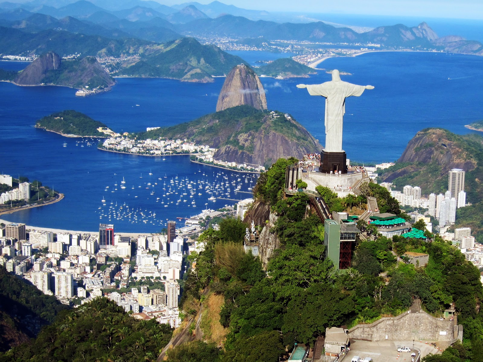 brazil iconic statue on corcovado mountain in rio de janeiro hd wallpaper