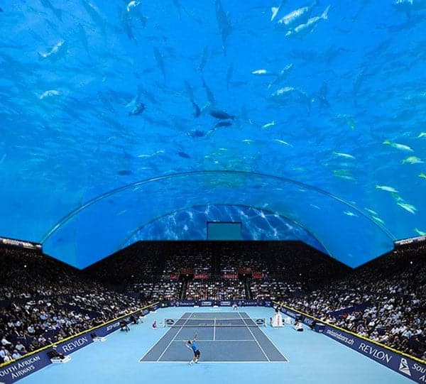 tilestwra.com -  Υποβρύχιο γήπεδο τένις στο Ντουμπάι!