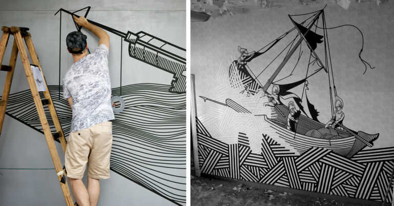 Τα απίστευτα γκράφιτι Αυστραλού καλλιτέχνη με… κολλητική ταινία!