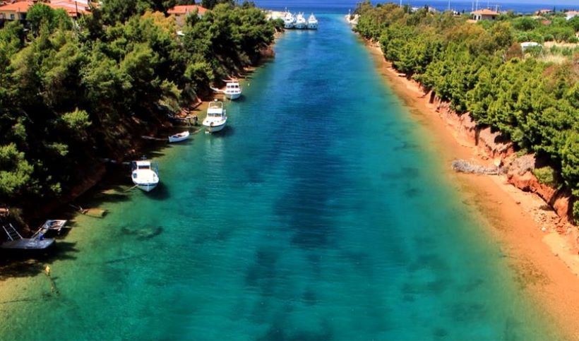 the potidaia canal in halkidiki