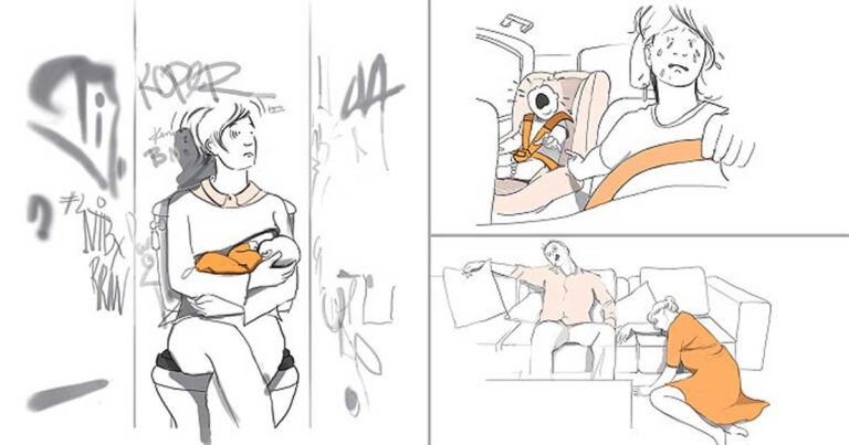 15 υπέροχα σκίτσα με την ζωή μια νέας μαμάς