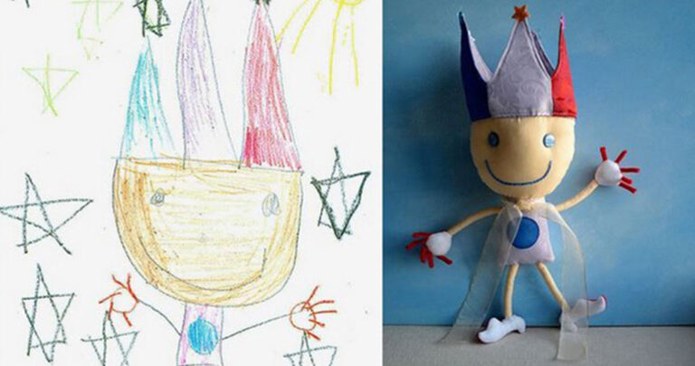 Στέλνετε τη ζωγραφιά του παιδιού σας και σας στέλνουν ένα ολόιδιο κουκλάκι!