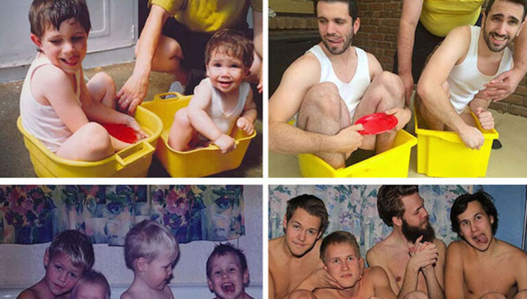 12 απίθανες αναπαραστάσεις από παιδικές φωτογραφίες!