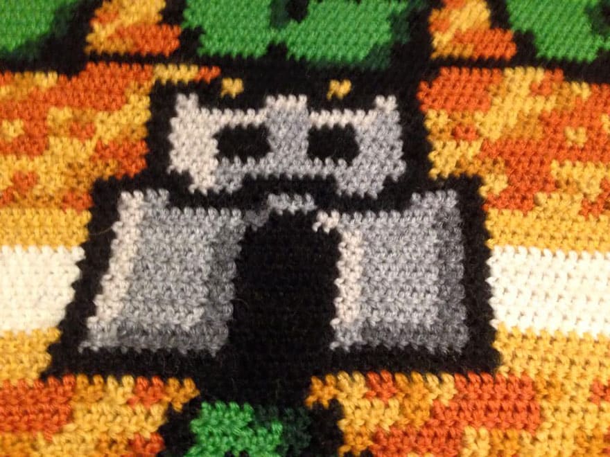 crocheted super mario blanket kjetil nordin 9