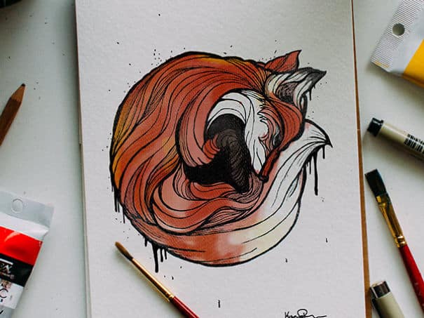 designer draws one animal per day for newborn son3 605