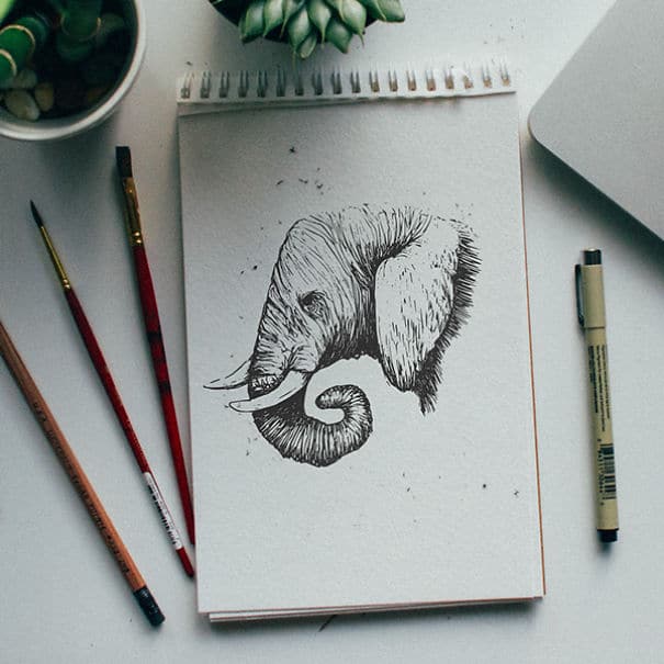 designer draws one animal per day for newborn son5 605