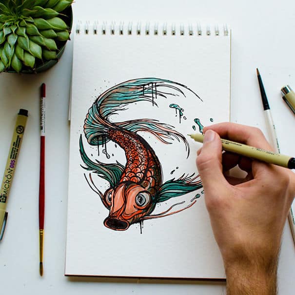 designer draws one animal per day for newborn son6 605