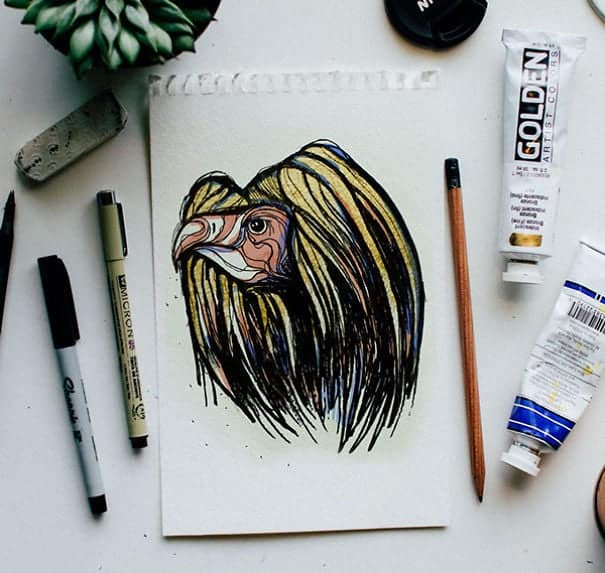 designer draws one animal per day for newborn son7 605