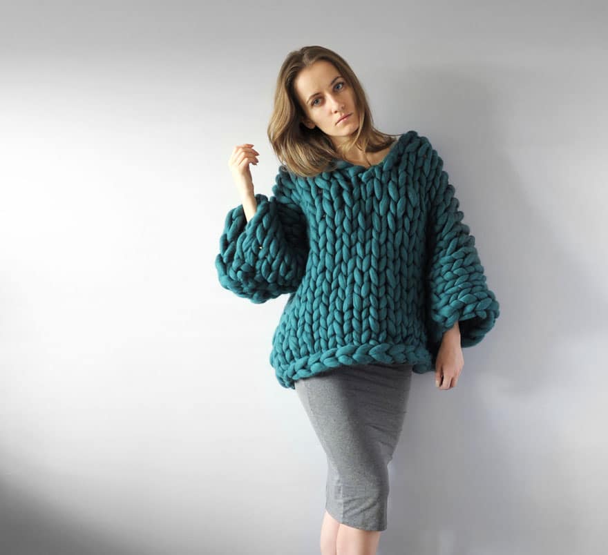 giant super chunky wool knitwear blankets anna mo 10