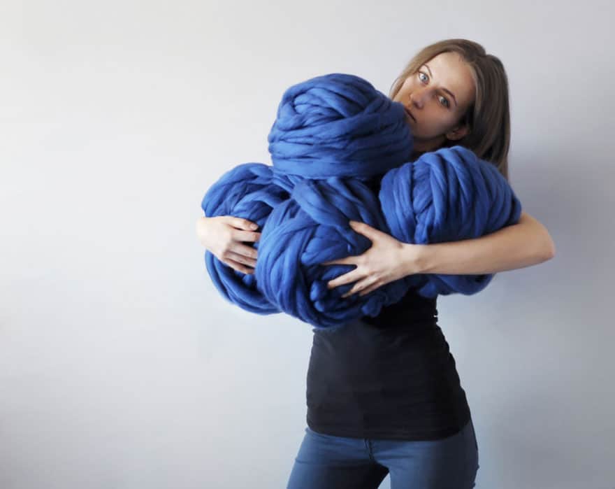 giant super chunky wool knitwear blankets anna mo 15