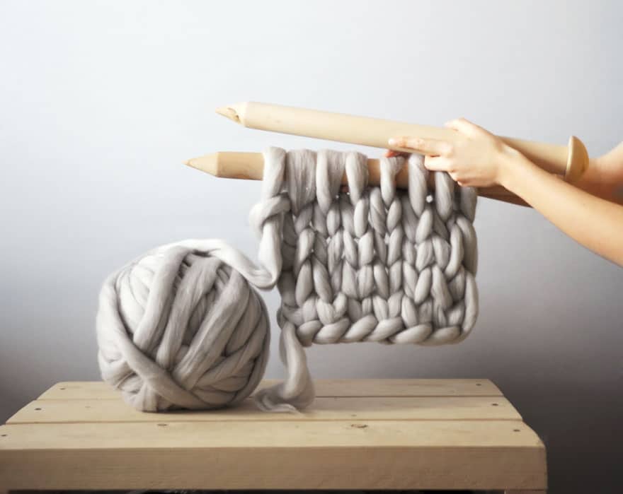 giant super chunky wool knitwear blankets anna mo 2