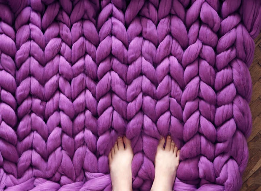 giant super chunky wool knitwear blankets anna mo 9